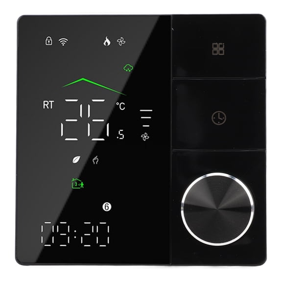 Suodoka Smart WiFi Programmable Thermostat for Electric Heating, Touch Screen, Voice Control with Alexa and Google Assistant, AC 95-240V