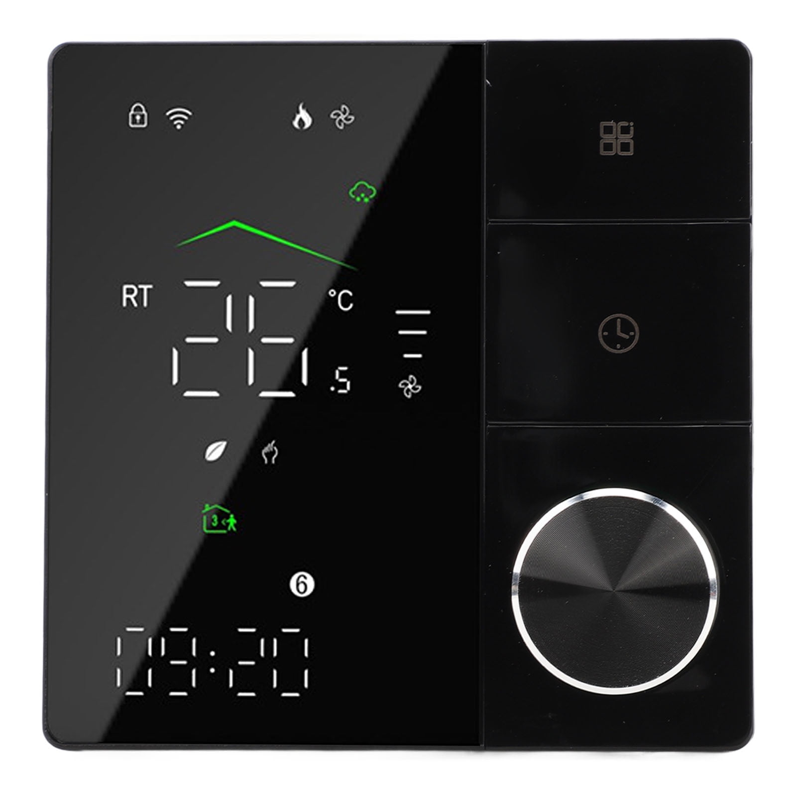 Suodoka Smart WiFi Programmable Thermostat for Electric Heating, Touch Screen, Voice Control with Alexa and Google Assistant, AC 95-240V