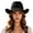 Black, variant on Valora Classic Western Cowboy Hat For Fedora Style Daily Wear White