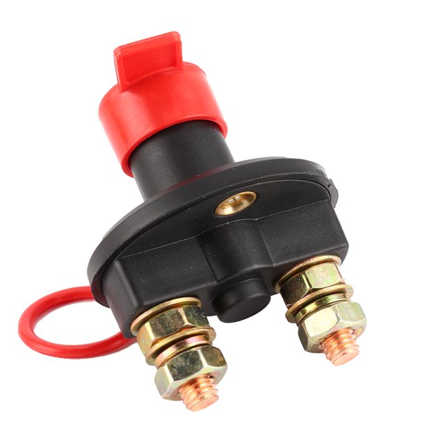 Cut off battery switch battery kill switch 12V /24V Auto Cut Off Battery Main Kill Switch Isolator Disconnector for Controlling Car Power Red Key ANGGREK Otros