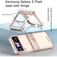 thumbnail image 2 of Compatible with Samsung Galaxy Z Flip 4 Case with Screen Protector,Hinge Protection Anti-Fingerprint Shockproof Electroplated Case Phone Cover Case for Samsung Galaxy Z Flip 4 5G Rosegold, 2 of 14