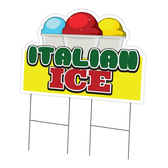 SignMission C-DC-2436-DS-Italian Ice19 24 x 36 in. Yard Sign & Stake - Italian Ice