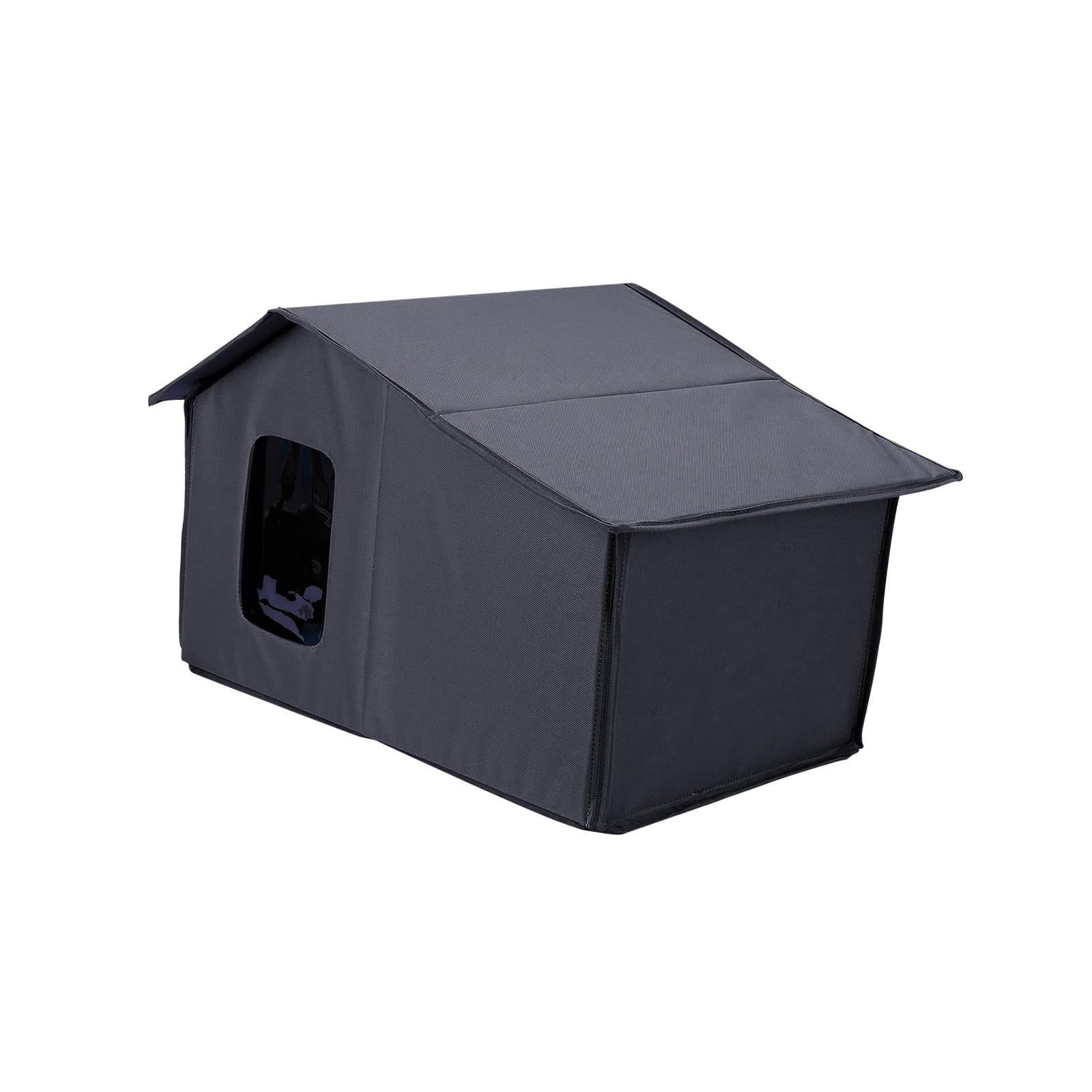 Stray Cats Shelter, Outdoor Cat House Weatherproof,Collapsible Outside Feral Cats House Winter,Animal Tent Tent Bed Anti-Slip Kitten Cave for Feral Cats Dog Puppy