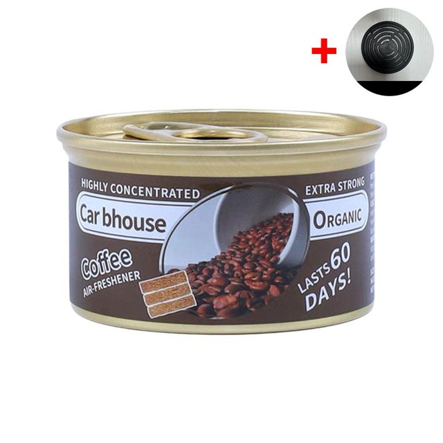 BQLQBQLQ Bloque de madera para aromaterapia de coche con tapa de cereza - Aroma a café, Elimina olores, Ambientador fresco para coches nuevos, Compacto y portátil