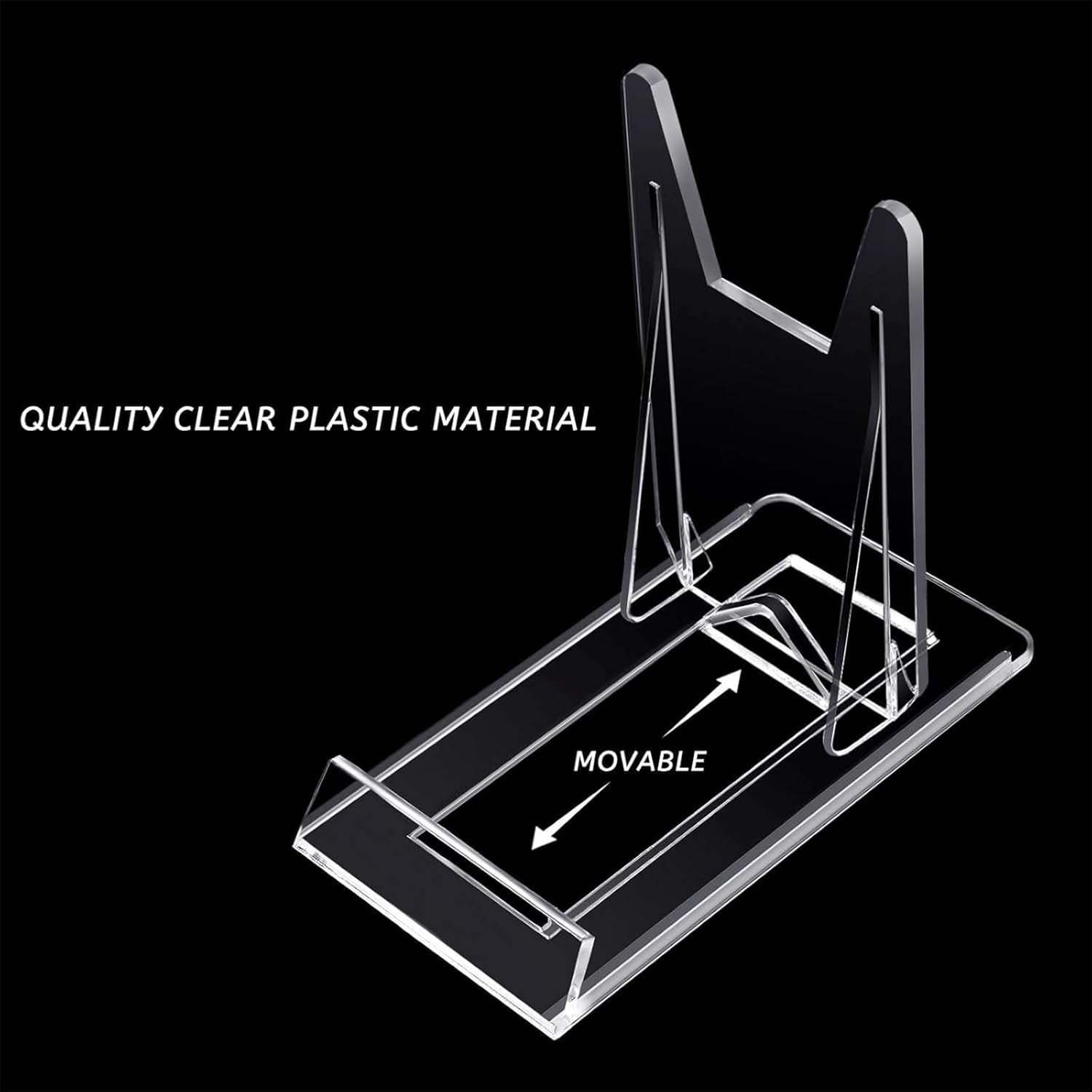 10 Pcs Acrylic Adjustable Plate Stands For Display Plastic Stand Holders Picture Plate Holders Clear Mini Easels Stands to Display Pictures for Home Office Supplies Festival Party Decoration