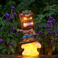 thumbnail image 2 of Figura Solar Yiosax Estatua Tiki 25 cm Impermeable, 2 of 9