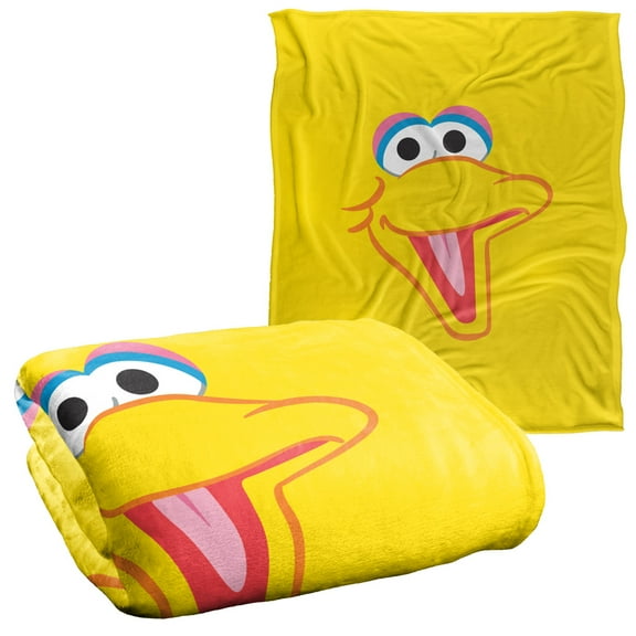 Sesame Street Big Bird Head Officially Licensed Silky Touch Super Soft Throw Blanket 50' x 60'