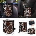 thumbnail image 4 of Jeiento Cow Print Car Seat Cover Set with Car Seat Protector Steering Wheel Cover Seat Belt Strap Pads Garbage Organizer Air Vent Bag Rearview Mirror Cover Coasters Key Chain 15 Pieces, 4 of 7
