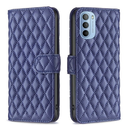 Dteck for Motorola Moto G31/ G41 Case, Premium PU Leather Flip Wallet Case with Magnetic Closure TPU Bumper Scratch Free Case for Motorola G31/ Moto G41 6.4", Blue
