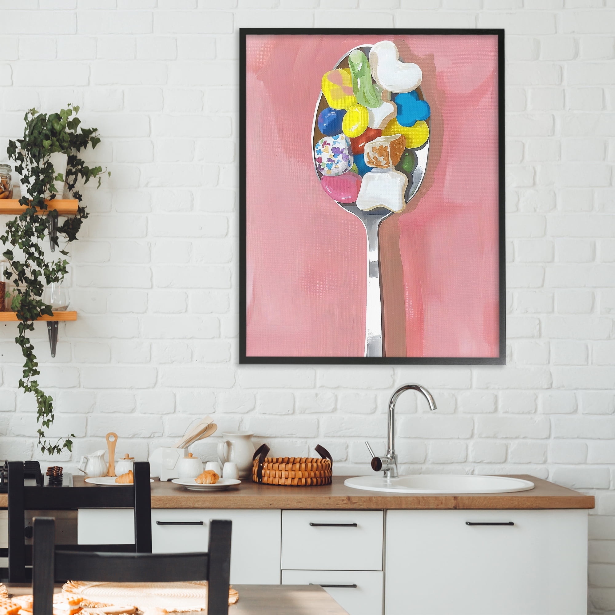 Stupell Industries Nostalgic Fun Breakfast Spoon Black Framed Giclee Art, design by The Prints Vibe
