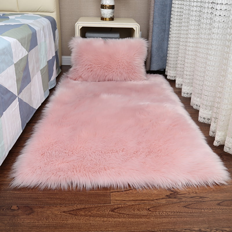 Washable Soft Fluffy Rugs, Faux Fur Sheepskin Rug, Large ...
