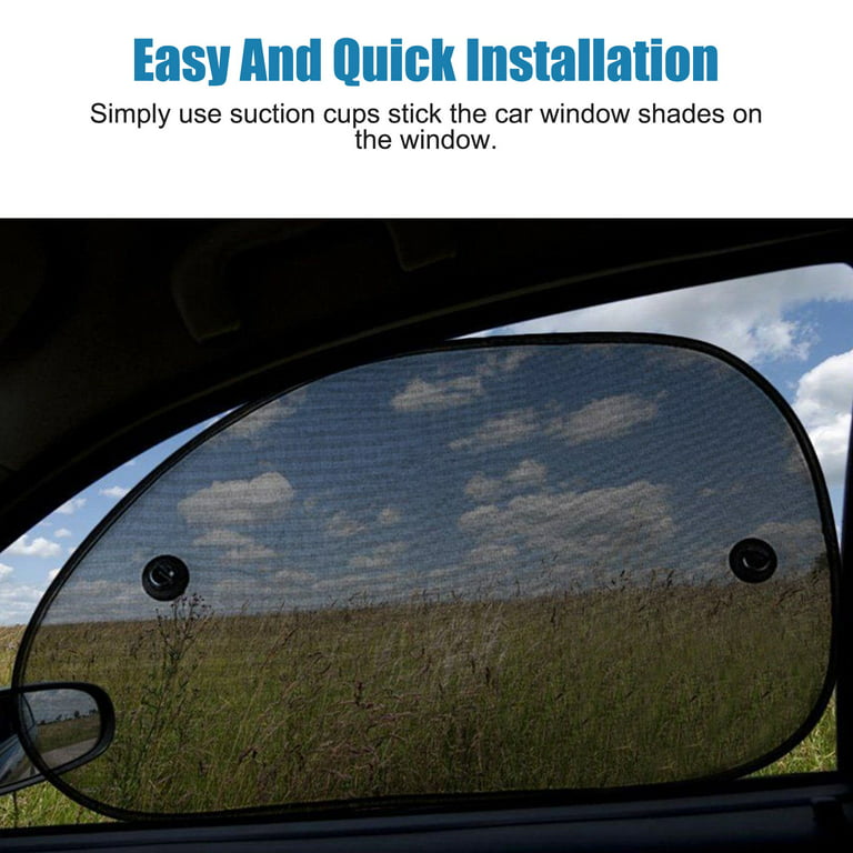 4pcs Mesh Car Side Window Sunshade, TSV Baby Car Sun Shades, Cling Sunshade  for Car Windows, Sun Glare Shade Heat Protector for All Car Window 