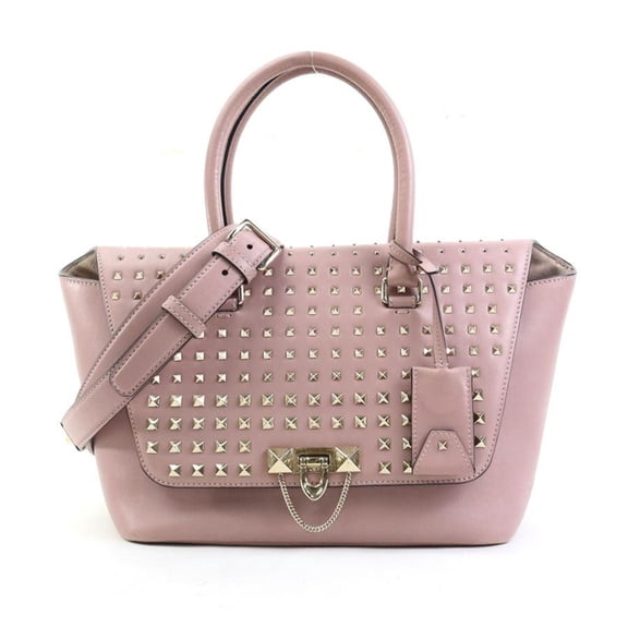Pre-Owned Valentino Garavani handbag shoulder bag leather pink ladies h31003a