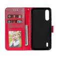 thumbnail image 1 of Funda de piel con estampado de flores de encaje para Xiaomi Mi CC9, color rojo, 1 of 4
