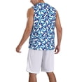 thumbnail image 2 of Xecao Blue Butterflies print basketball shirt for both men and women, a unisex basketball jersey perfect for theme parties-4X-Large, 2 of 6