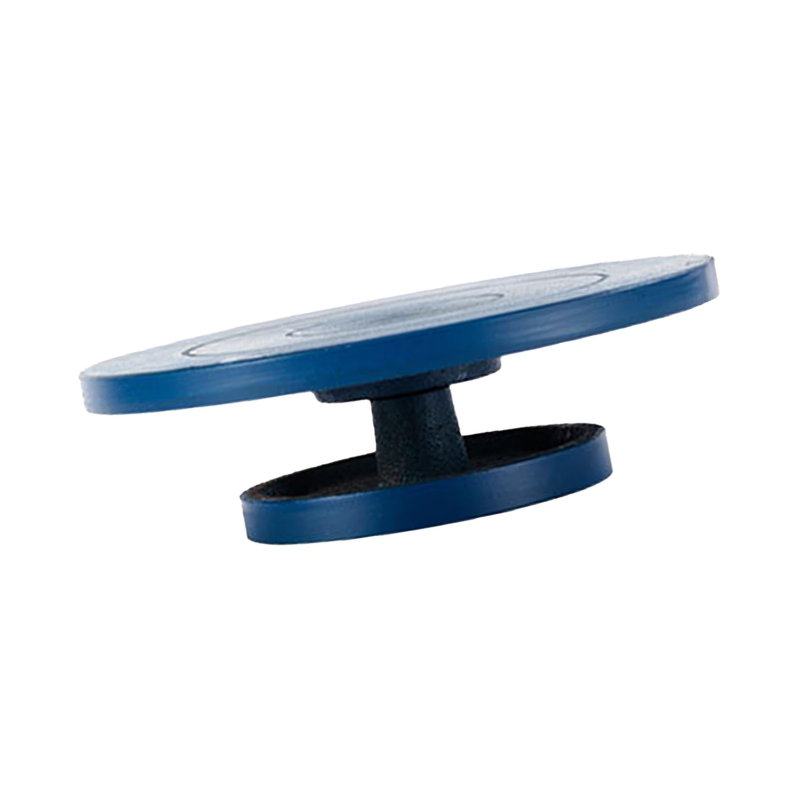 Pottery Banding Wheel Sculpting Wheel Rotating Table Pottery Tool Accessory Metal Construction with Ball Bearing for Clay Modeling Sculpture Blue 17cm