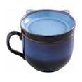 thumbnail image 1 of 480ML Ceramics Coffee Cup,Stoneware Coffee Mugs,Stoneware Coffee,Large Tea Cups Mugs,Cappuccino Cups (blueWith cover), 1 of 5