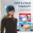 thumbnail image 4 of AllSett Health Migraine Cap for Headache Relief, Hot and Cold Gel Head Wrap, One Size Fits Most, Black, 4 of 6
