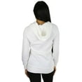 thumbnail image 2 of ToBeInStyle Women's Long Sleeve Kangaroo Pocket Pullover Hoodie - Off-White - Small, 2 of 5