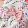 thumbnail image 6 of REDARER Girls' Flowers Print Long Sleeved Top Coat Sleeveless Bowknot Dress Two Piece Set,12-18 Months, 6 of 9
