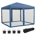 thumbnail image 2 of M optimized 10' x 10' Heavy Duty Pop Up Canopy with Mosquito Net, Instant Outdoor Shelter Large Canopy Tent for Outside, Gazebo with Mesh Sidewalls for Party, Backyard, Camping, 2 of 7