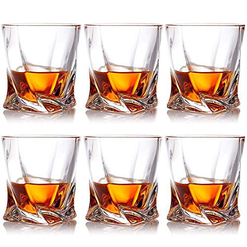 Cognac Farielyn-X Crystal Whiskey Glasses Set of 4 Scotch Glasses Cocktail Irish Whisky Scotch Tumblers for Drinking Bourbon Large 10oz Premium Crystal Glass Tasting Cups for Men & Wo 