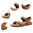 thumbnail image 5 of enyan Sandals for Women, Cork Footbed Womens Sandals for Summer Comfort with Adjustable Straps, Wide Width Available Sandals For Women,C,Size 9.5, 5 of 7