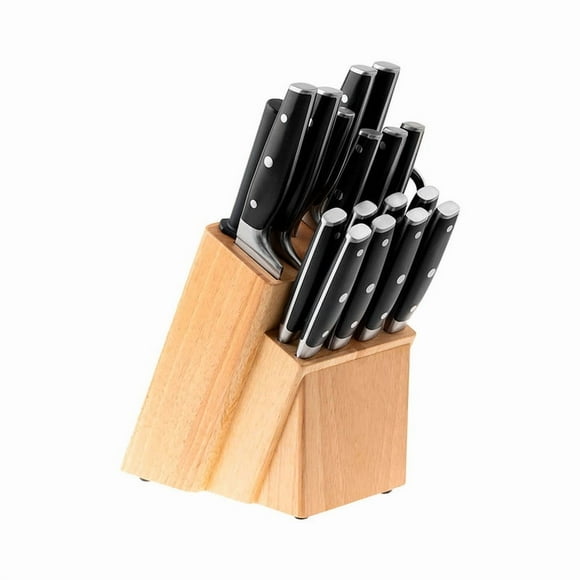 Bloque de Cuchillos Vasconia Prima 19 Piezas Negro