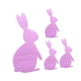 thumbnail image 3 of deevoka 4 Pieces Easter Bunny Felt Cutlery Holders Pouch Bags Banquet Utensil Sleeve pink, 3 of 9