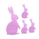 thumbnail image 3 of 4 bolsas de fieltro para cubiertos con forma de conejito de Pascua, 19 x 9,4 cm, para decoración de mesa rosa, 3 of 9