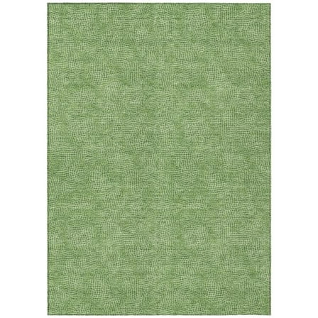 HomeRoots 602366 5 x 8 ft. Green & Ivory Geometric Washable Indoor & Outdoor Rectangle Area Rug