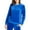 Blue - elctrcblu, variant on Sanctuary Clothing Womens Velour Sweatshirt, Blue, Medium