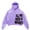 Light Purple, variant on Men's Hop Gothic Oversize Cropped Hoodie With Y2K Letter Print Sweatshirt Casual Baggy Long Sleeve Hooded Pullover Hoodie With Kangaroo Pocket (Pink,3XL)