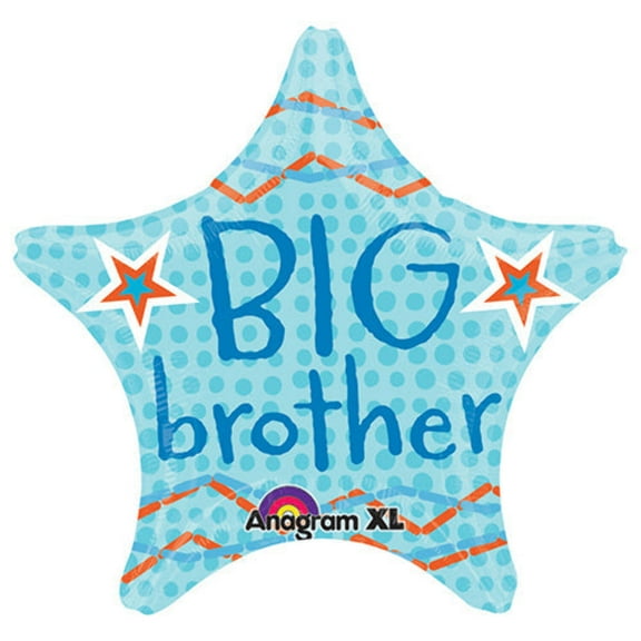 19 inch Big Brother Star Anagram Foil Mylar Balloon - Party Supplies Decorations