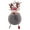 K, variant on Dserfhy Christmas Deer Keychain Cute Reindeer Pom Pom Keyring Faux Fur Fluffy Plush Ball Charm for Handbag Backpack Purse Accessory