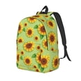 thumbnail image 1 of Disketp Sunflower Leaves print Canvas Backpack Lightweight Travel Daypack Student Rucksack Laptop Backpack-, 1 of 5