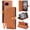 Brown, variant on CaseArtistry New Phone Case for Google Pixel 10A Crossbody Premium Leather Flip Kickstand Zipper Card Slot Wallet Cover With Strap+Lanyard,Black