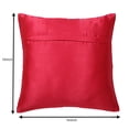 thumbnail image 3 of Stylo Culture Indian Chair Seat Throw Pillow Covers Jacquard 16x16 Brocade Magenta Zippered 40cm x 40cm Living Room Satin Velvet Floral Square Cushion Covers | Set Of 2, 3 of 4