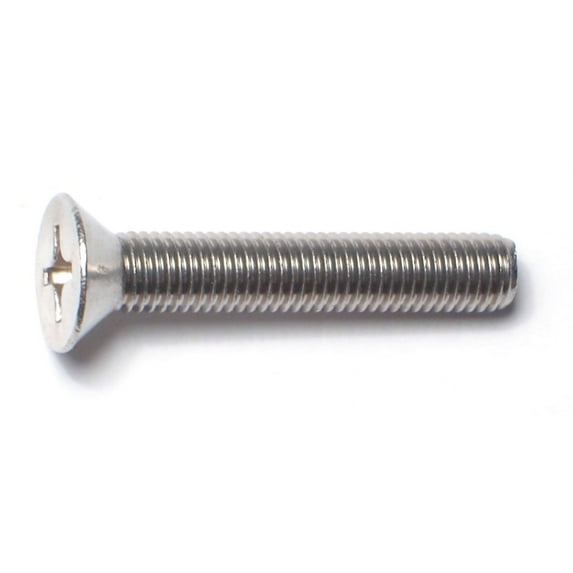 1/4"-28 x 1-1/2" 18-8 Stainless Phillips Flat Machine Screws MSFSS-370 (6 pcs.)