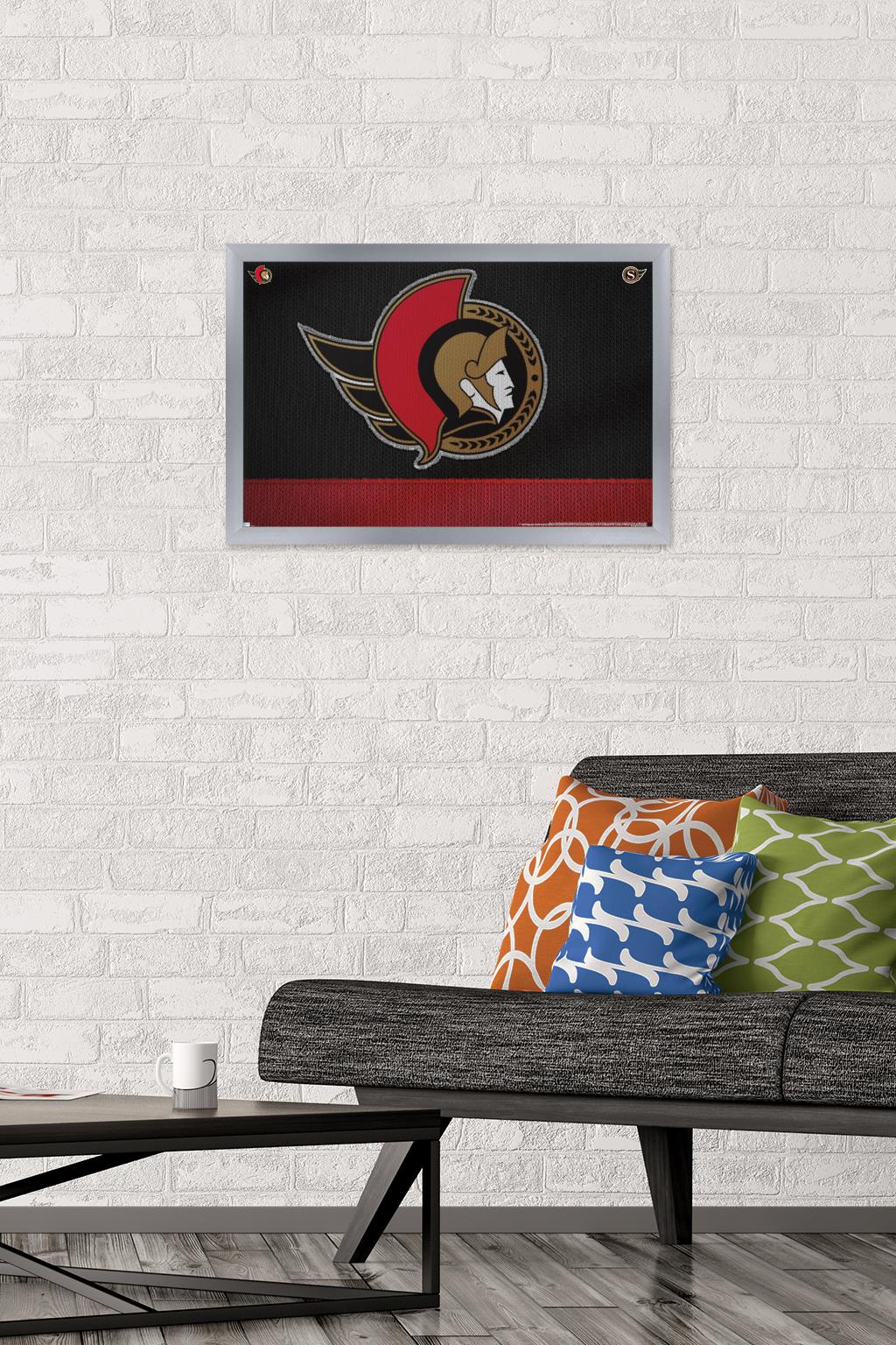 NHL Ottawa Senators - Logo 20 Wall Poster, 14.725" x 22.375", Framed