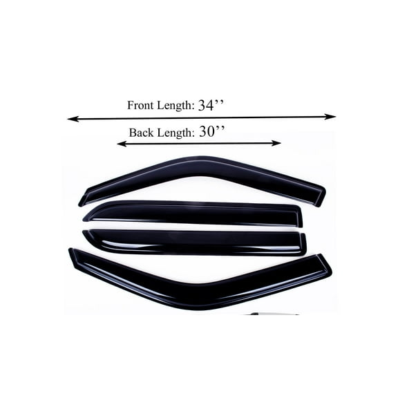 Fits Ford Expedition 97-17 Acrylic Window Visor Sun Rain Deflector Guard