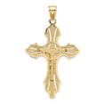 thumbnail image 4 of FB Jewels 14K Yellow Gold Crucifix with Spade Tips Textured and Cut Out Pendant, 4 of 4