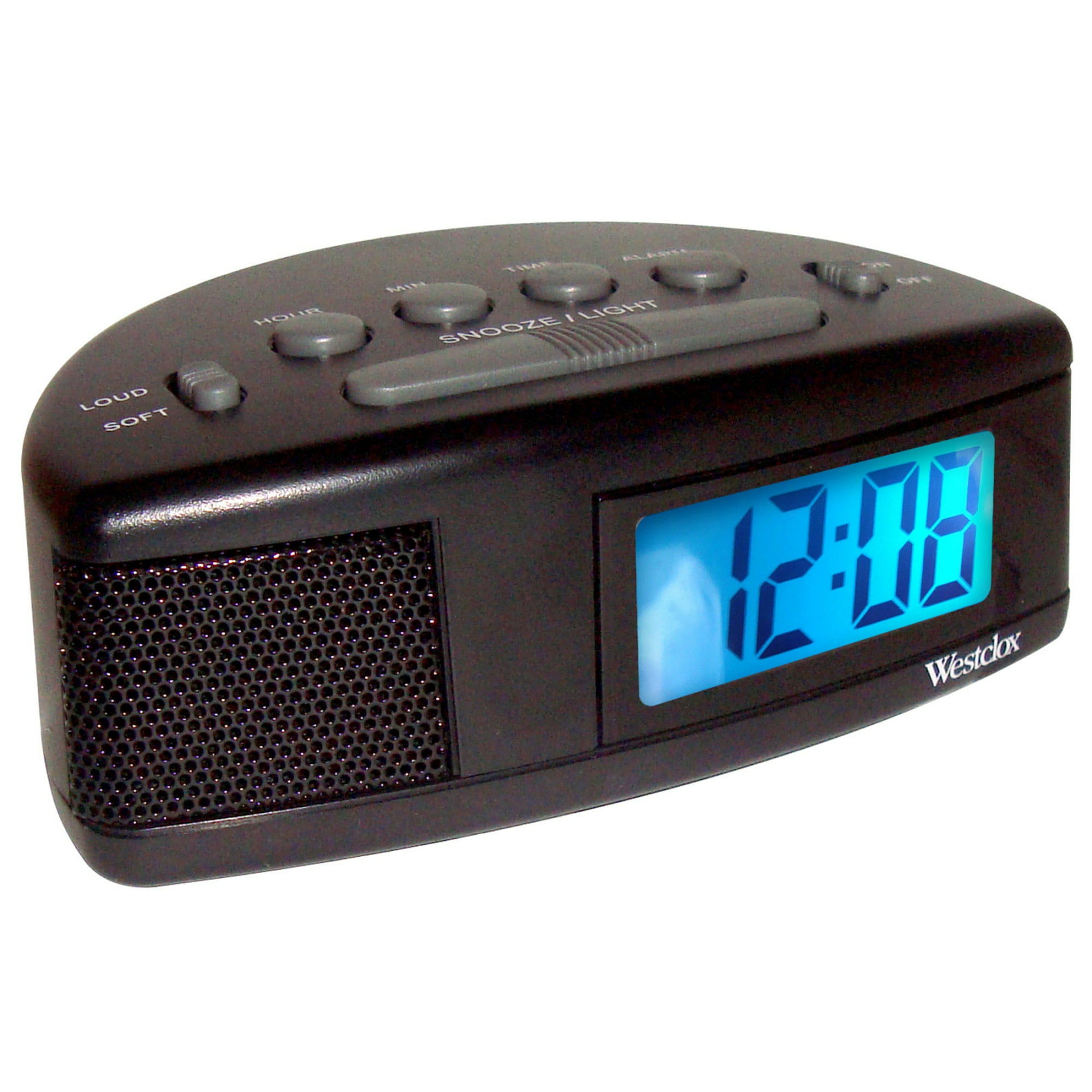 Westclox Black Super Loud LCD Alarm Clock