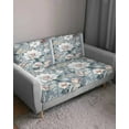 thumbnail image 3 of Blue Pink Flowers Sofa Couch Cushion Covers Washable, Removable Stretchable Sectional Couch Covers, Vintage Botanical Elegant Floral Slipcovers for L & T Shape Sofa Furniture Protector M Size 1 pc, 3 of 7