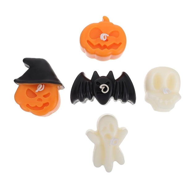 Vela de calabaza de Halloween de 5 piezas para decoraciones de Halloween