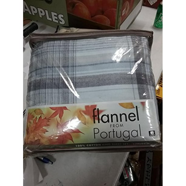 flannel from Portugal king four piece Flannel sheet set blue Walmart
