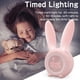 thumbnail image 2 of Reloj despertador de inducción con forma de conejo rosa, ajuste automático inteligente de luz de respiración, visualización automática de hora, fecha y temperatura [Clase energética A+++], 2 of 5
