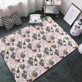 thumbnail image 3 of Shaggy Area Rug, Watercolor Wine Bottle Rugs for Living Room Bedroom Non Slip Door Mat Indoor Carpet Machine Washable Nursery Home Decor Floor Mats for Entryway 60x39in, 3 of 5