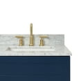 thumbnail image 4 of Ariel Hamlet 37 In. Right Offset Rectangle Sink Vanity With 0.75 In. Carrara White Countertop In Midnight Blue, 4 of 11