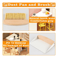 thumbnail image 2 of Small Dust Pan and Brush Set, Mini Hand Broom and Dustpan Set, Wooden Crumb Sweeper for Home Desktop, Sofa White, 2 of 7